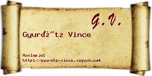 Gyurátz Vince névjegykártya